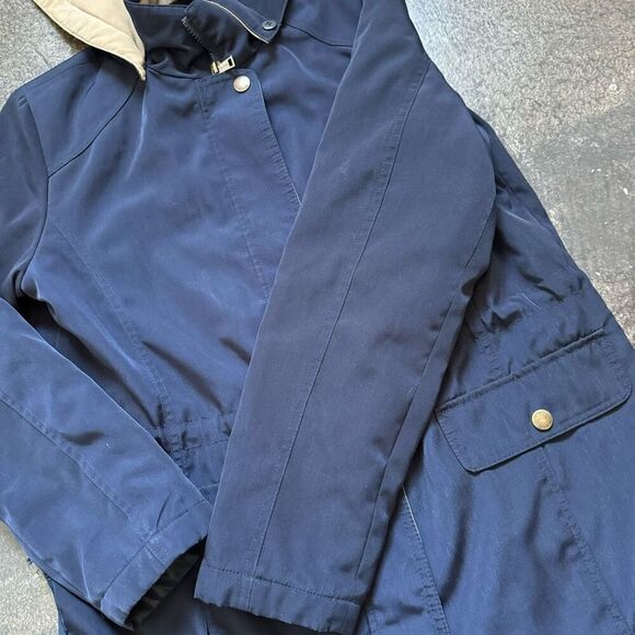 Nautica Hooded Zip Up Jacket Size Small 100% Polyester Preppy Style Blue Color - Picture 2 of 15